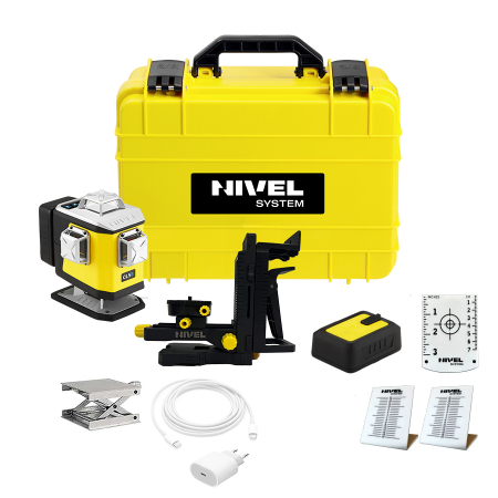 Laser krzyżowy Nivel System CL5B (+ statyw SJJ-M1 EX + czujnik CLS5) – z niebieską wiązką, 4x360° + dalmierz HDM-LittleFriend – GRATIS!